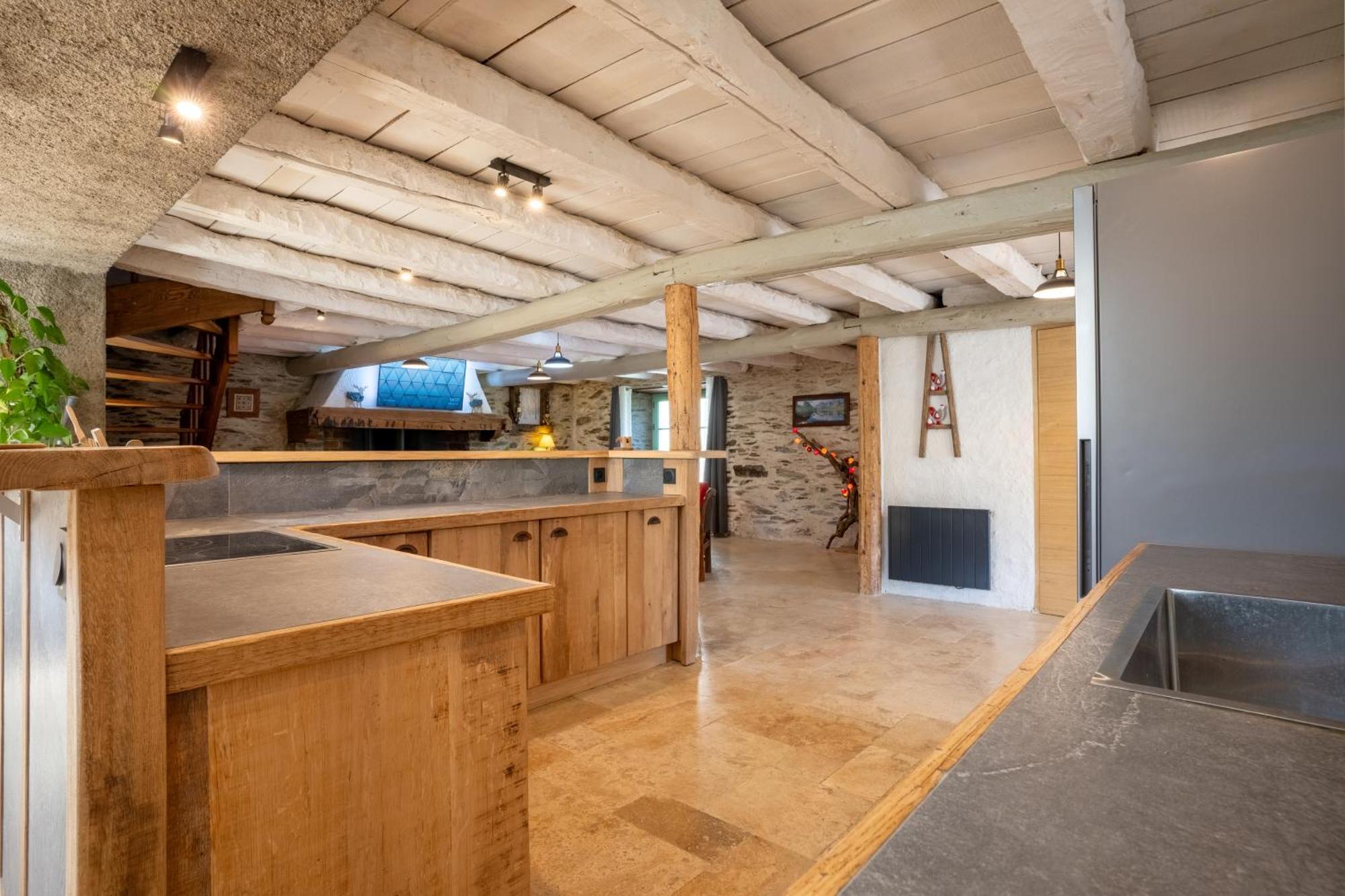 grange rénovée en gîte/maison/chalet Arreau Esterno foto